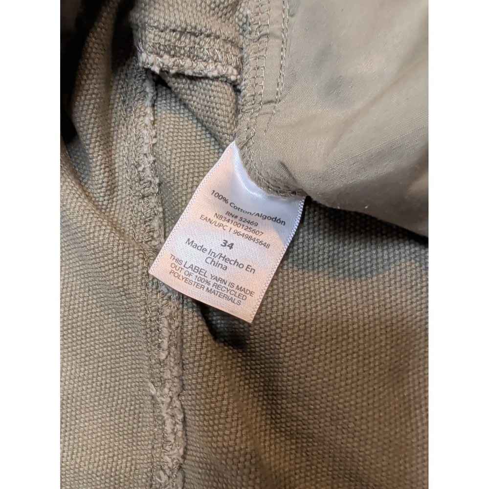 Men's 34X31 No Boundaries Double Knee Corduroy Carpenter Pants Baggy Green Y2K - Picture 4 of 6